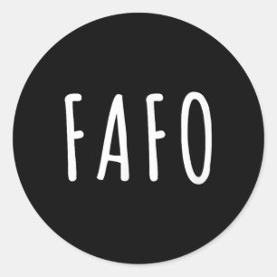 Fafo Trump, Donald Trump Fafo Runder Aufkleber