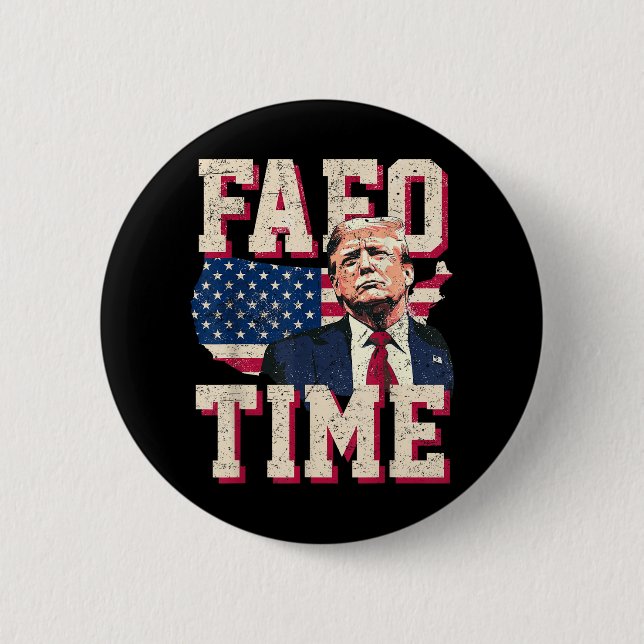Fafo Trump Flag Funny Button (Vorderseite)