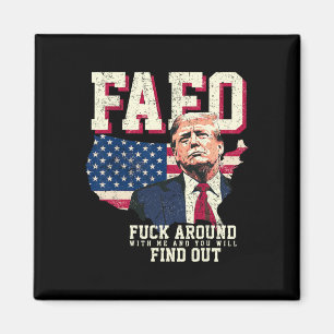 Fafo Trump Uns Amerikanische Karte Flagge Magnet
