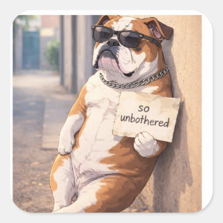 FAFO — Unbothered Bulldog Sticker