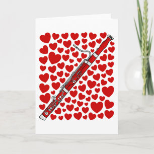 Fagott mit Herzen Valentinstag-Jubiläumskarte Feiertagskarte