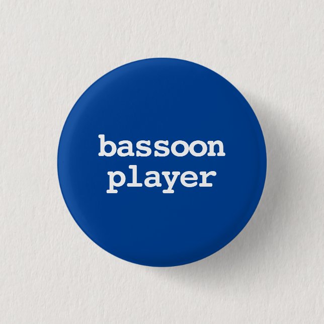 Fagottspieler-Typografie-Button Button (Vorderseite)