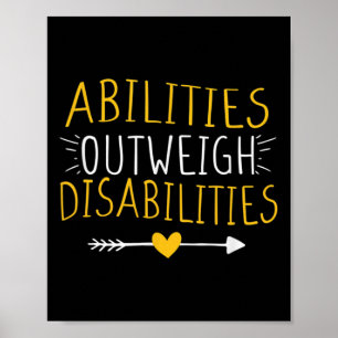 Fähigkeiten überwiegen Behinderungen Autismus Bewu Poster
