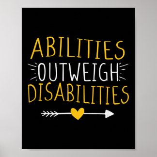 Fähigkeiten überwiegen Behinderungen Autismus Bewu Poster