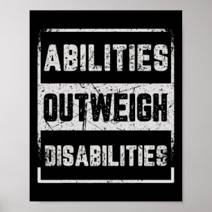 Fähigkeiten überwiegen Behinderungen Autismus Bewu Poster
