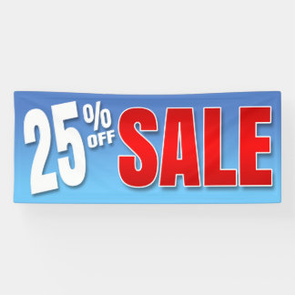 FAHNE 25% WEG VOM VERKAUF BANNER