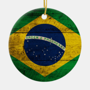 Fahne Altes Holz Brasilien Keramikornament