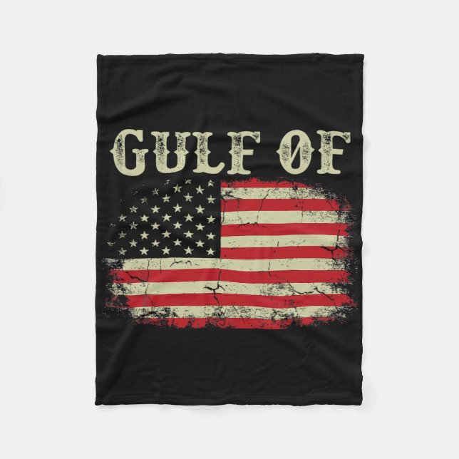 Fahne am Golf von USA 1 Fleecedecke (Vorderseite)