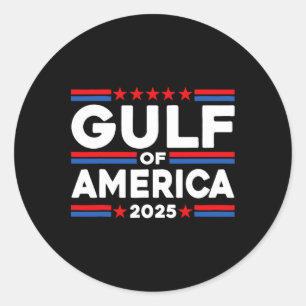 Fahne am Golf von USA Runder Aufkleber