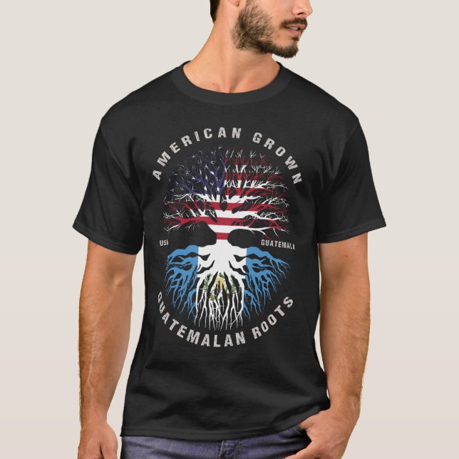 Fahne "American Ground Guatemala Roots Guatemala" T-Shirt (Vorderseite)