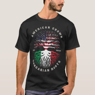 Fahne "American Ground Ungarisch Roots Ungarn" T-Shirt