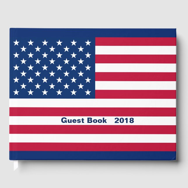 Fahne Amerika - Reisen Gästebuch (Vorderseite)