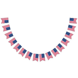 Fahne Amerika - Reisen Wimpelkette