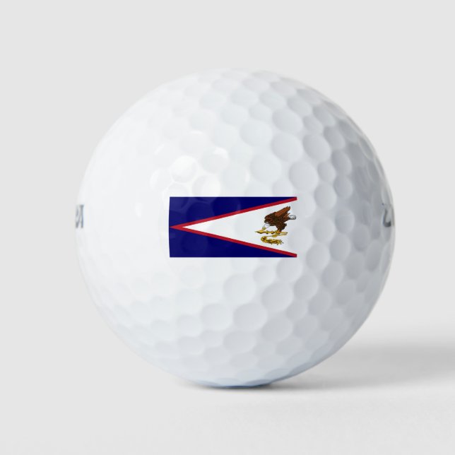Fahne Amerikanisch-Samoas Golfball (Vorderseite)