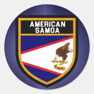 Fahne Amerikanisch-Samoas Runder Aufkleber