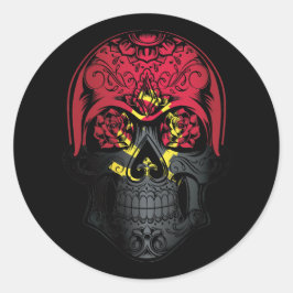 Fahne "Angola Skull and Rose" Runder Aufkleber