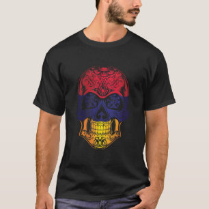 Fahne Armenien-Schädel und -Rose T-Shirt