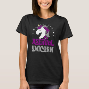 Fahne "Asexual Unicorn Niedlich Girly Magical Ace  T-Shirt