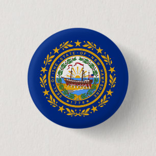 Fahne aus Granit, Flagge von New Hampshire Button