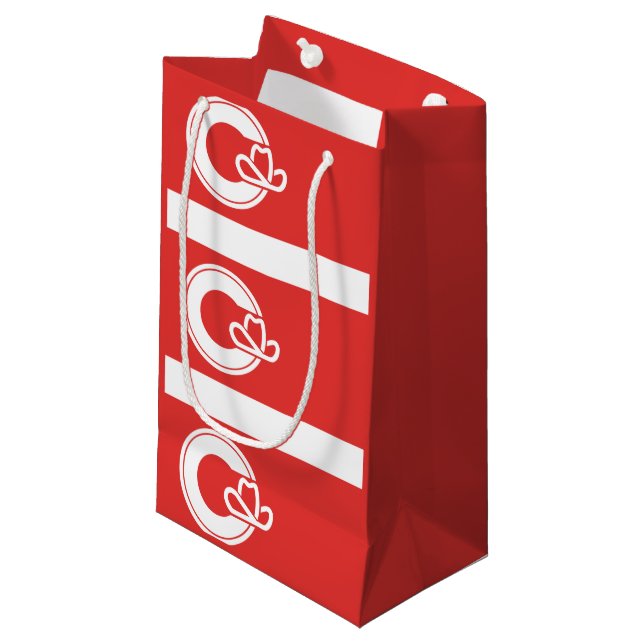 Fahne Calgary, Alberta Kleine Geschenktasche Geschenktüte (Vorderseite Schrägansicht)