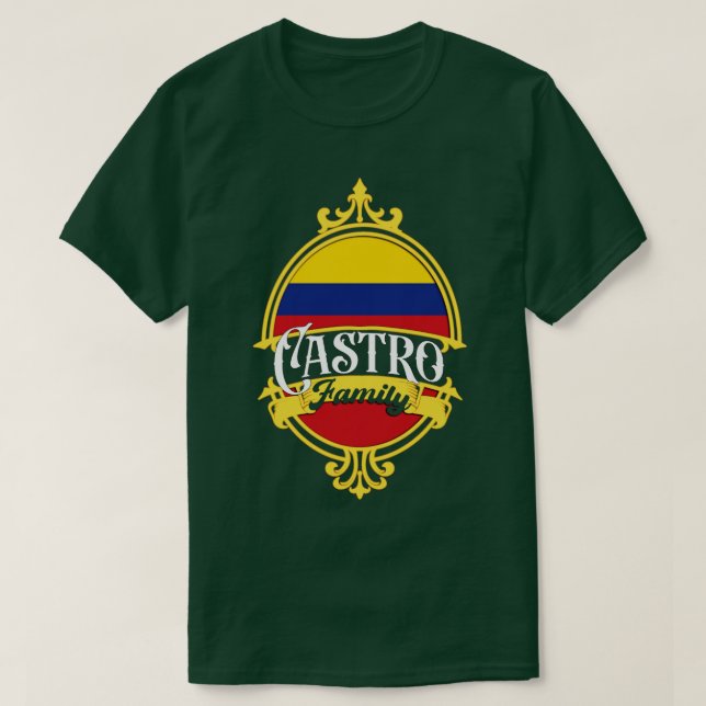 Fahne Castro Family Colombia T-Shirt (Design vorne)