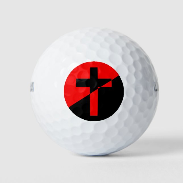 Fahne christlicher Sozialismus & Anarchismus (Befr Golfball (Vorderseite)