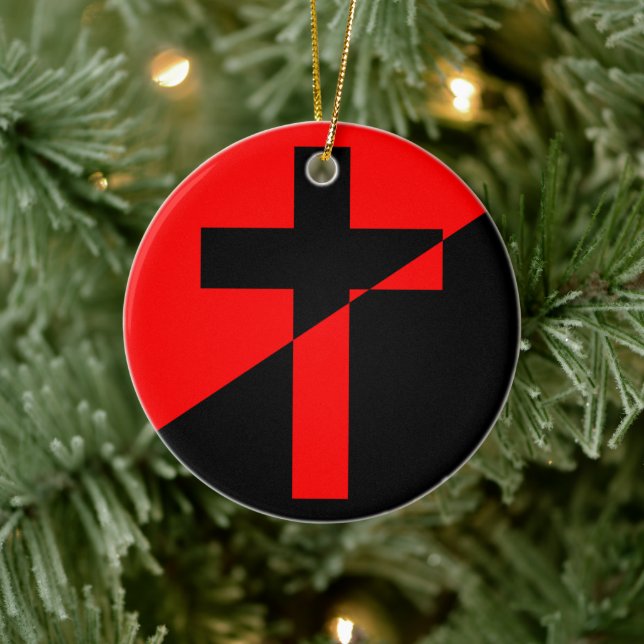 Fahne christlicher Sozialismus & Anarchismus (Befr Keramik Ornament (Baum)