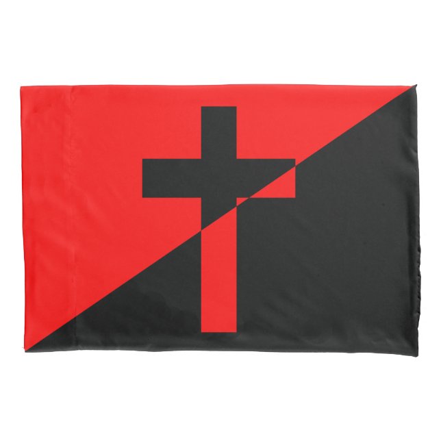 Fahne christlicher Sozialismus & Anarchismus (Befr Kissenbezug (Vorderseite)