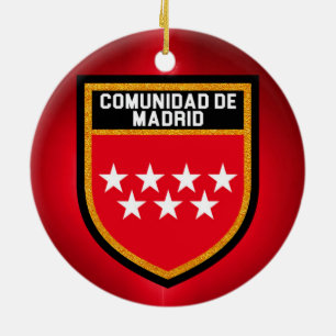 Fahne Comunidad de Madrid Keramikornament