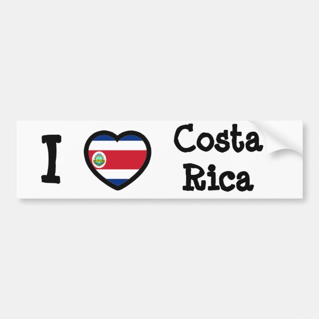 Fahne Costa Rica Autoaufkleber (Vorne)