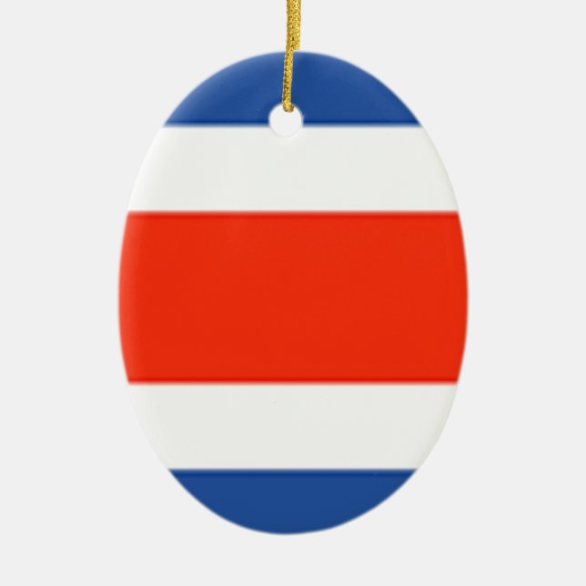Fahne Costa Rica Keramik Ornament (Vorne)