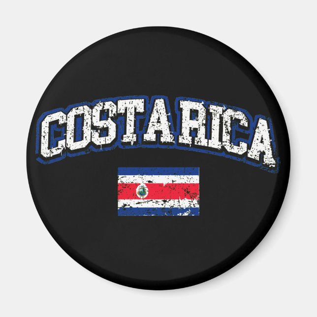 Fahne Costa Rica Magnet (Vorne)