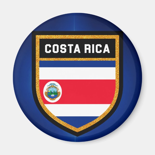 Fahne Costa Rica Magnet (Vorne)