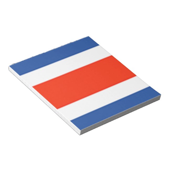 Fahne Costa Rica Notizblock (angewinkelt)