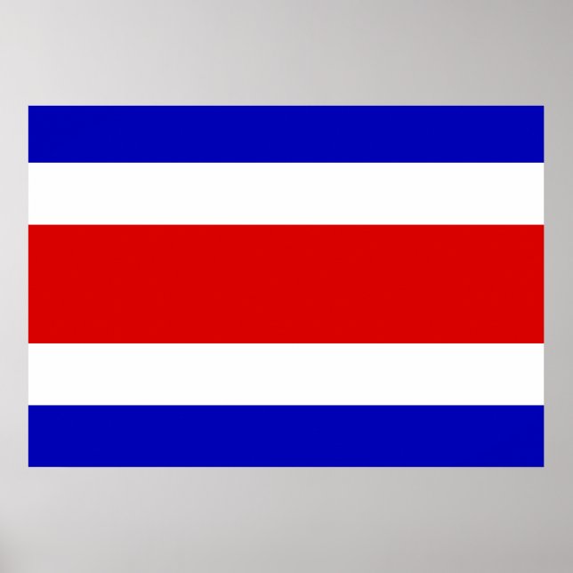Fahne Costa Rica Poster (Vorne)