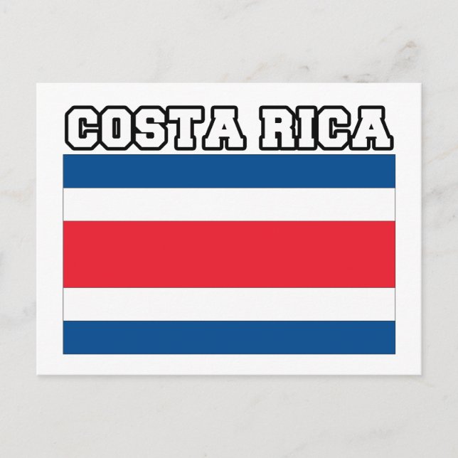 Fahne Costa Rica Postkarte (Vorderseite)