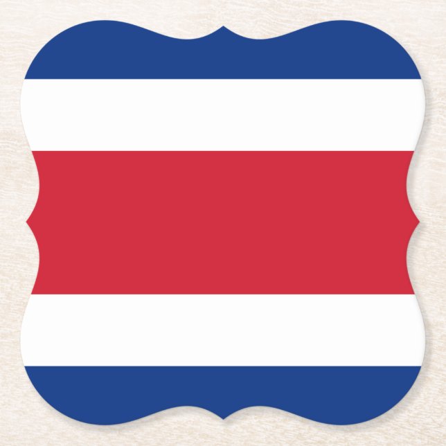 Fahne Costa Rica Untersetzer (Vorderseite)