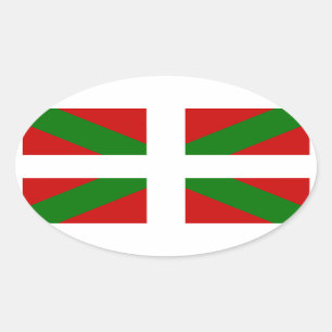 Fahne das Baskenland euskadi Ovaler Aufkleber