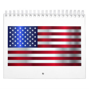 Fahne der amerikanischen US Flagge Kalender