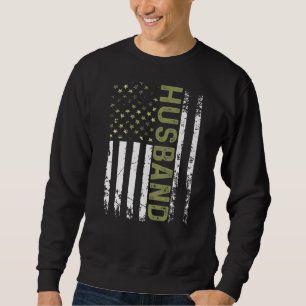 Fahne der Coolen Ehemännin American Patriotic USA Sweatshirt