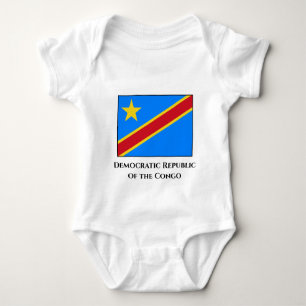Fahne der Demokratischen Republik Kongo Baby Strampler