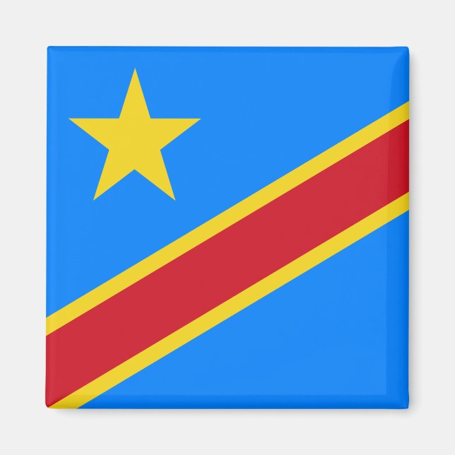 Fahne der Demokratischen Republik Kongo Magnet (Vorne)