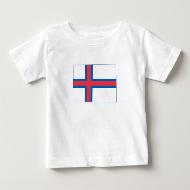 Fahne der Färöer Baby T-shirt (Vorderseite)