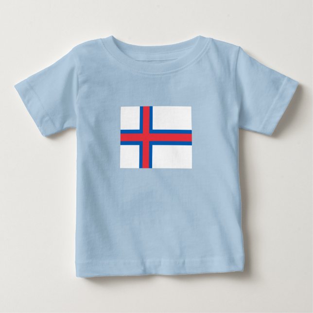 Fahne der Färöer Baby T-shirt (Vorderseite)