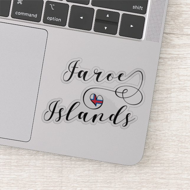 Fahne der Färöer, Färöer, Aufkleber (Detail)