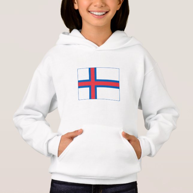 Fahne der Färöer Hoodie (Vorderseite)