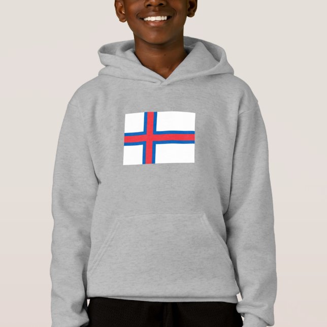 Fahne der Färöer Hoodie (Vorderseite)