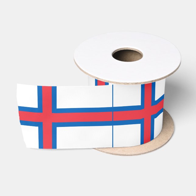 Fahne der Färöer Satinband (Spule)