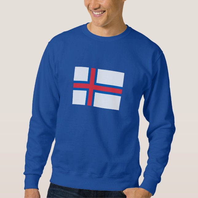 Fahne der Färöer Sweatshirt (Vorderseite)