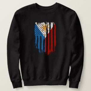 Fahne der Halb-Amerikaner Filipino Philippinen Sweatshirt